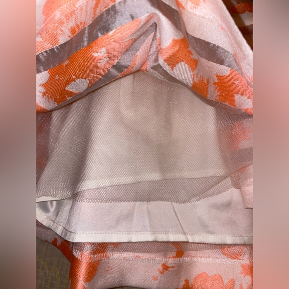 Bebe Sheer Stripe high waist Flare short Skirt, Size Small - Picture 5 of 5